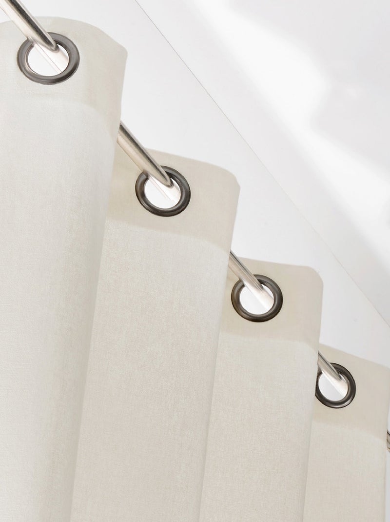 Rideau esprit naturel Blanc cassé - Kiabi