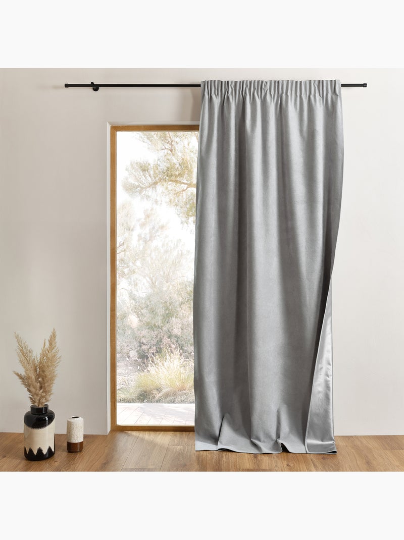 Rideau été anti-chaleur thermique et occultant accroche 3-en-1 luz Gris perle - Kiabi