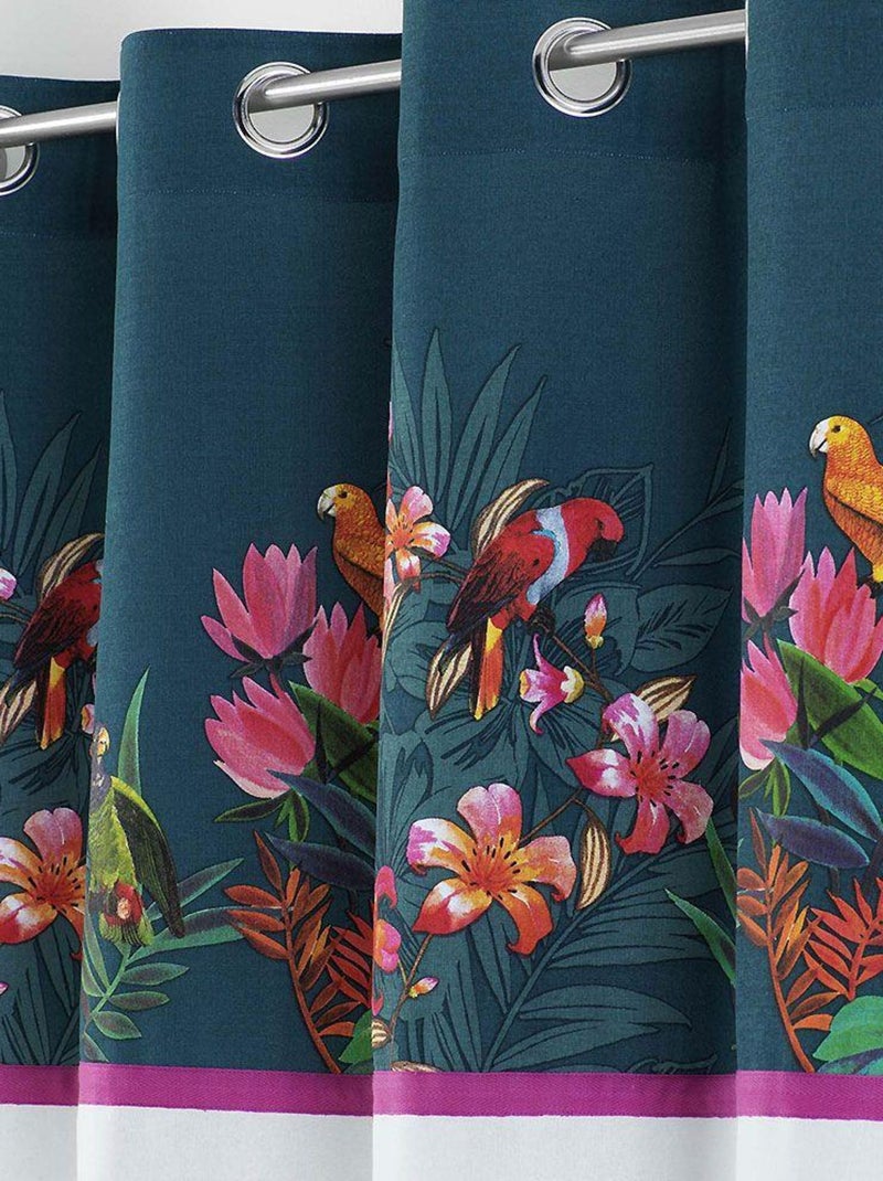 Rideau Exotic Paradise Bleu - Kiabi