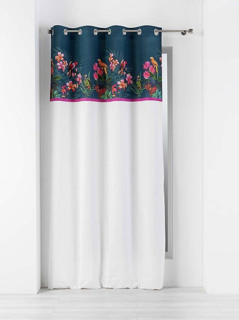 Rideau Exotic Paradise Bleu - Kiabi
