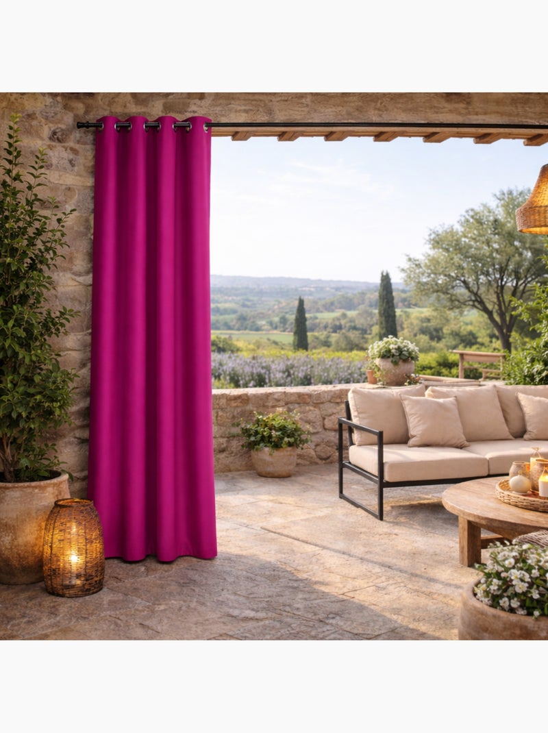 Rideau extérieur coloré résistant aux UV Rose fushia - Kiabi