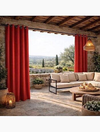 Rideau extérieur coloré résistant aux UV