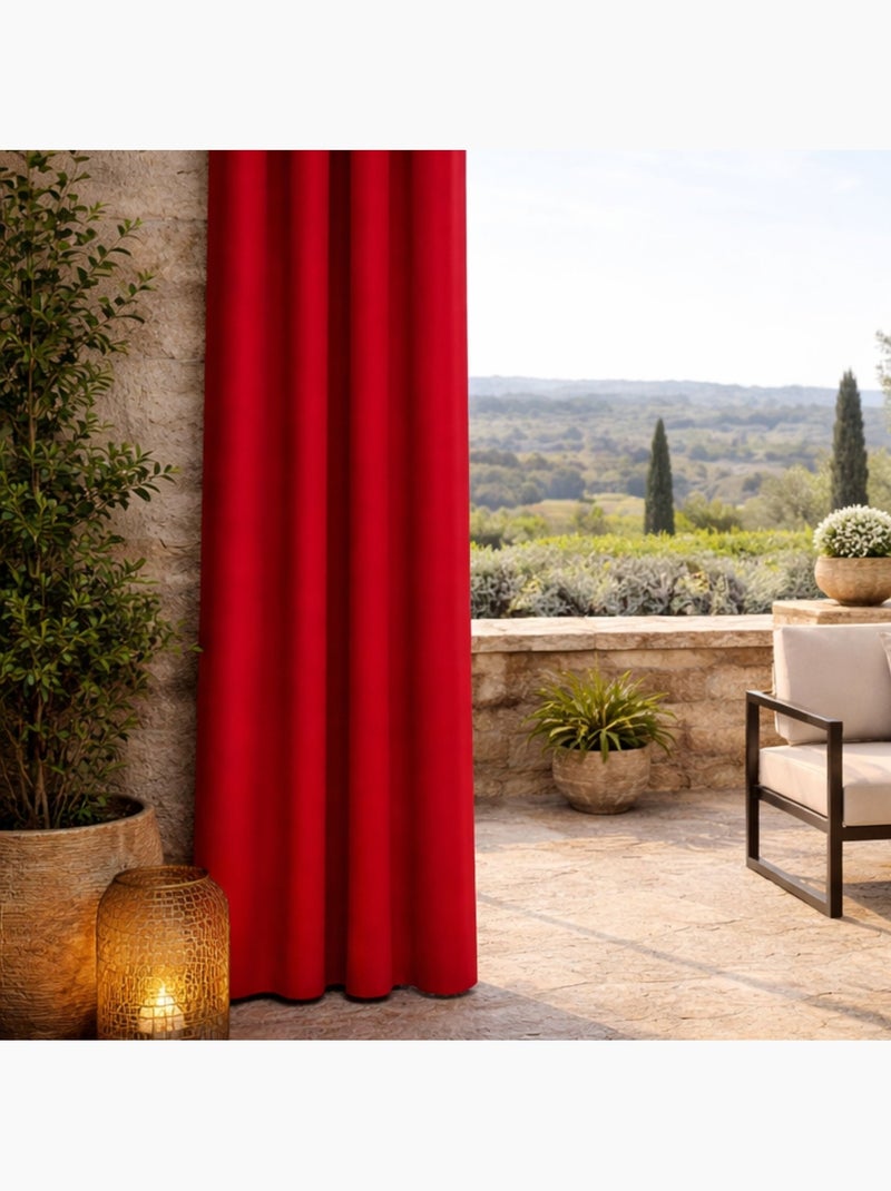 Rideau extérieur coloré résistant aux UV Rouge brique - Kiabi