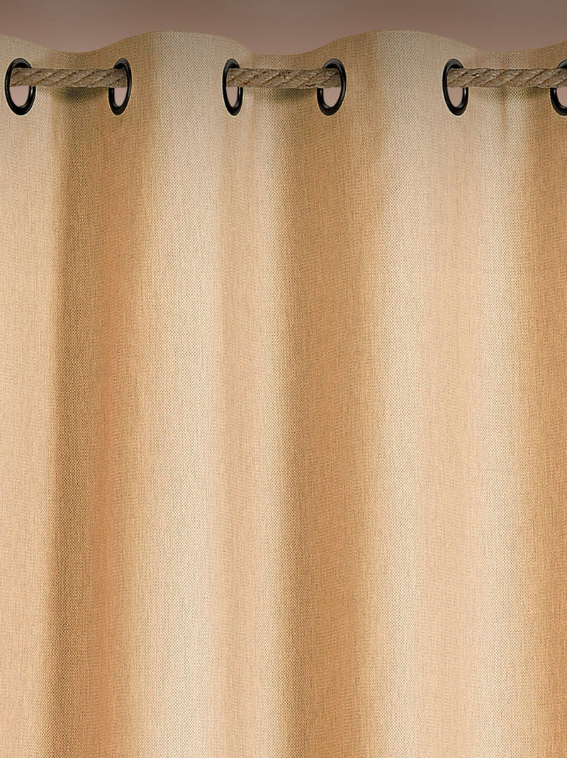 Rideau extérieur déperlant  - Effet chiné Beige - Kiabi