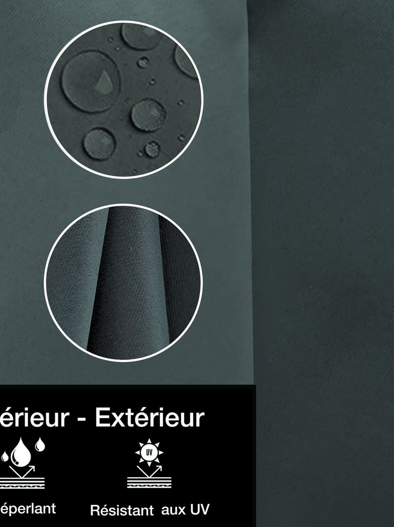 Rideau Extérieur Déperlant à œillets pour pergola. gris anthracite - Kiabi
