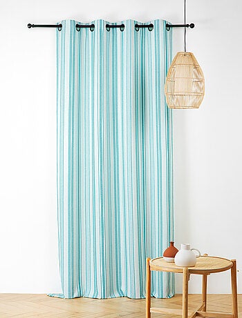 Rideau extérieur déperlant rayé