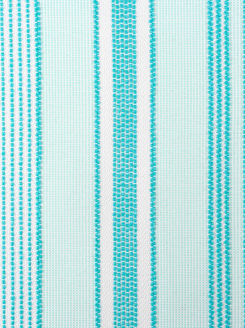 Rideau extérieur déperlant rayé Bleu turquoise - Kiabi