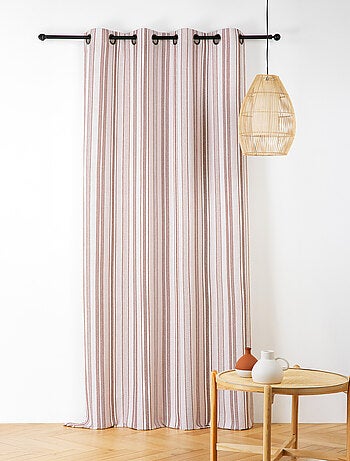 Rideau extérieur déperlant rayé