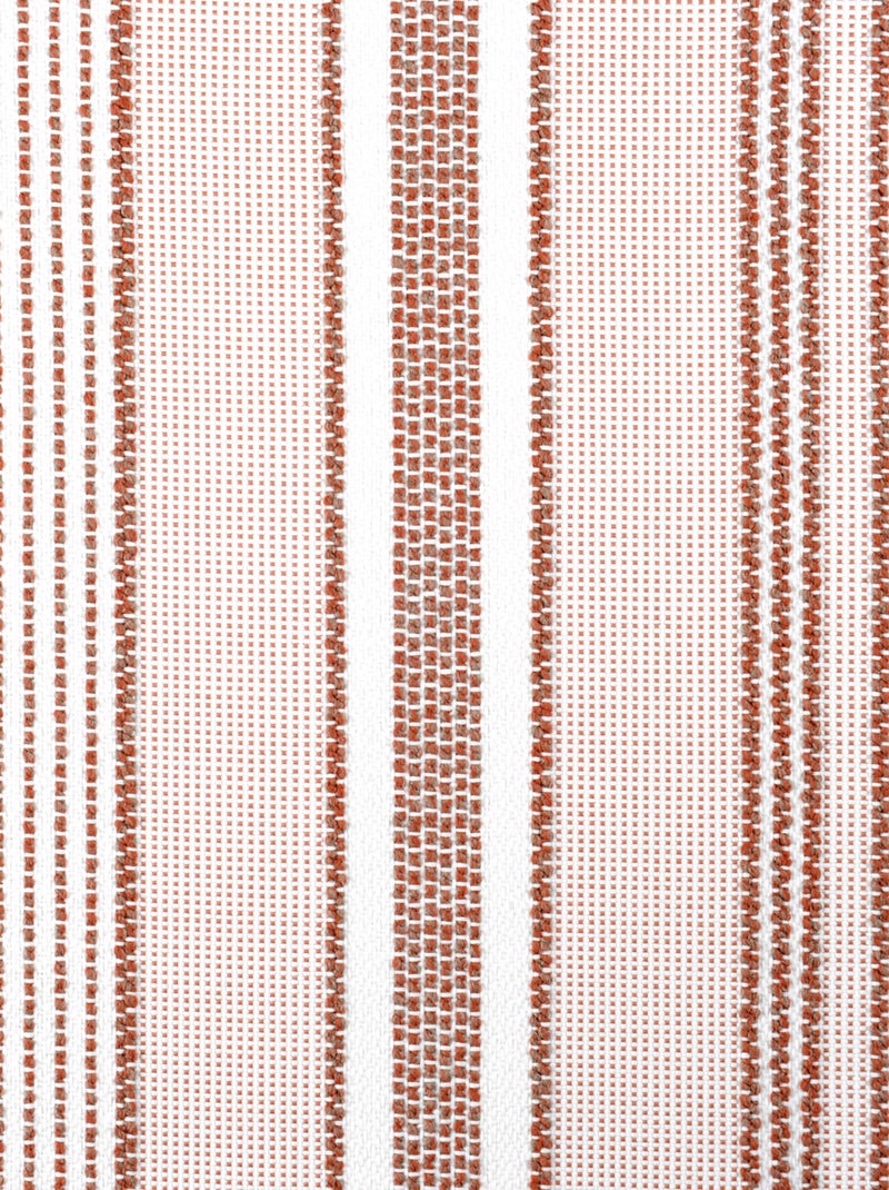 Rideau extérieur déperlant rayé Orange corail - Kiabi
