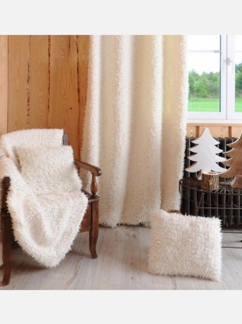 Rideau façon peau de mouton - Kiabi