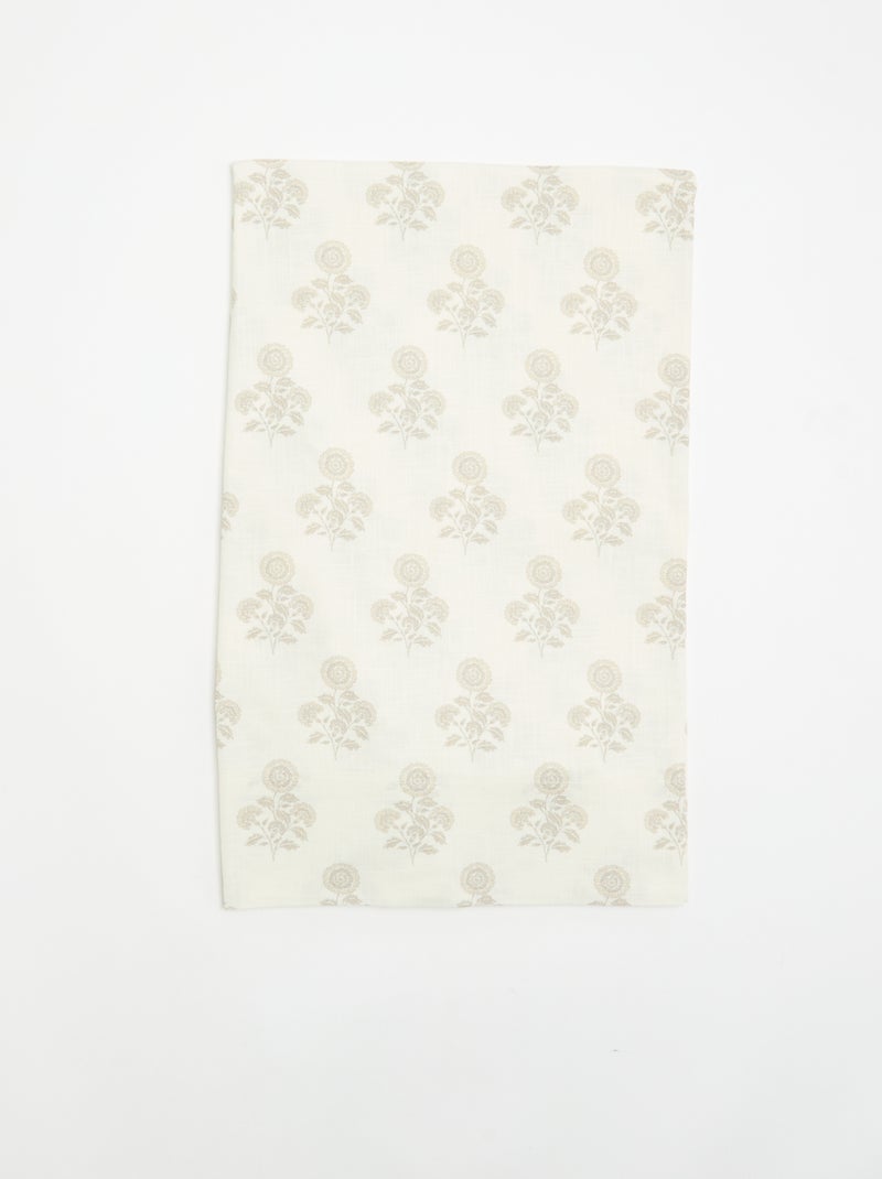 Rideau fantaisie 140x240 cm en coton Beige - Kiabi