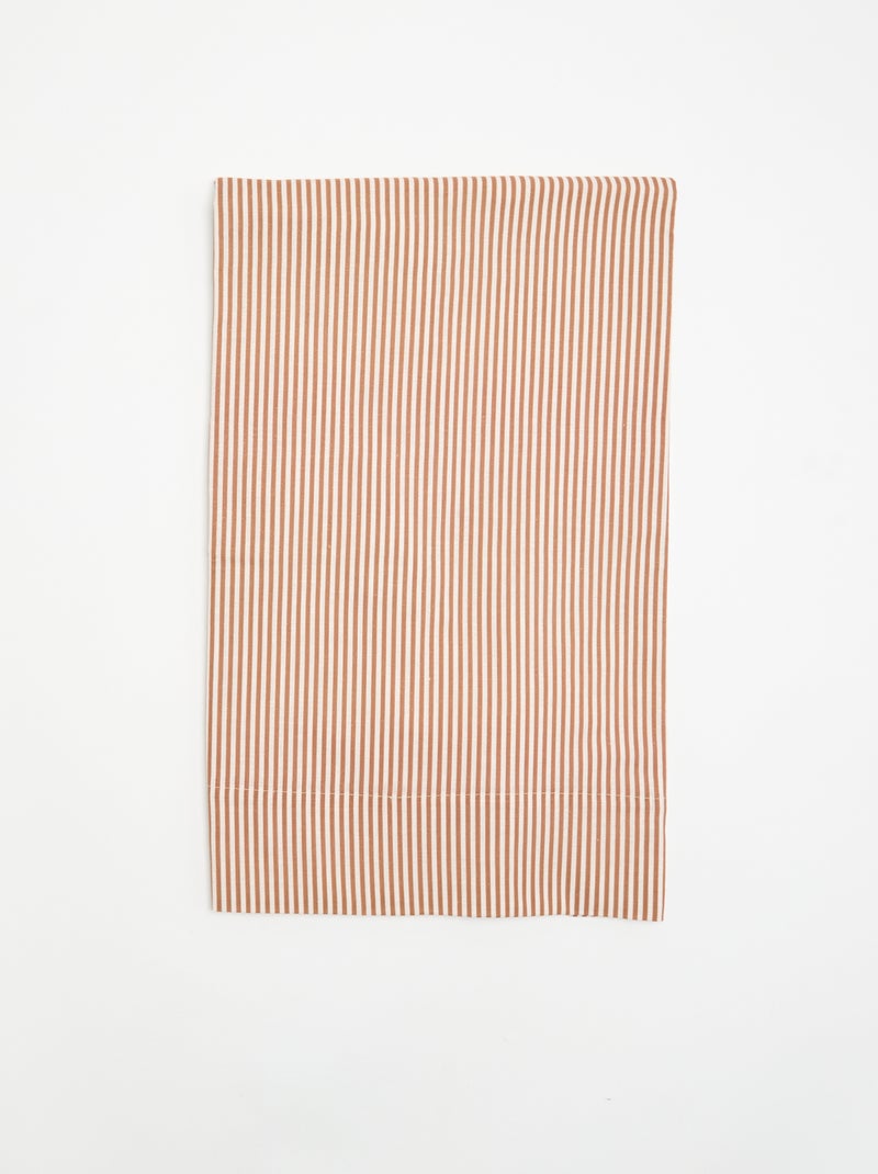 Rideau fantaisie 140x240 cm en coton Marron - Kiabi