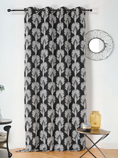 Rideau feuillages en fils recyclés - Kiabi