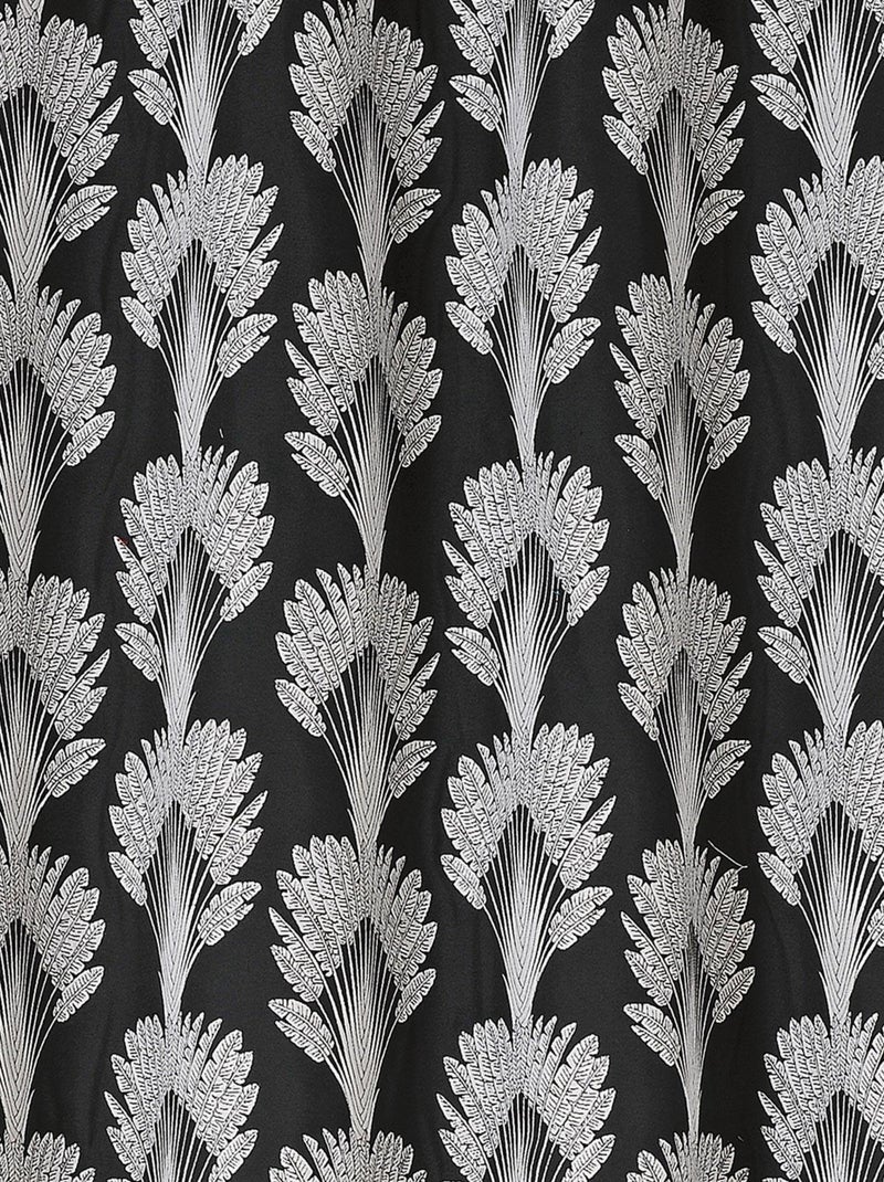 Rideau feuillages en fils recyclés Noir - Kiabi