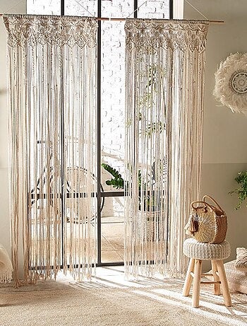 Rideau fil en macramé Été 90x200 cm