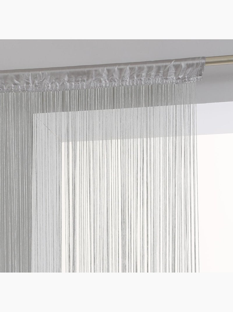 Rideau fil gris 90x200cm Gris - Kiabi