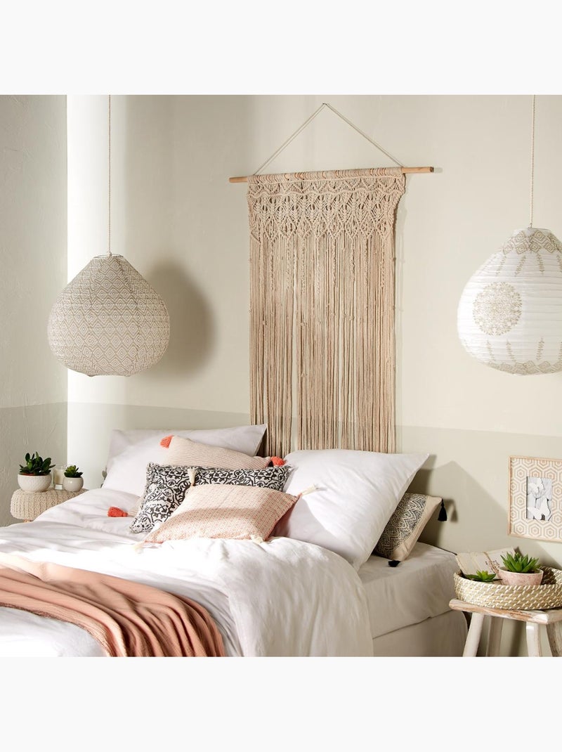 Rideau fil MACRAMÉ Beige - Kiabi