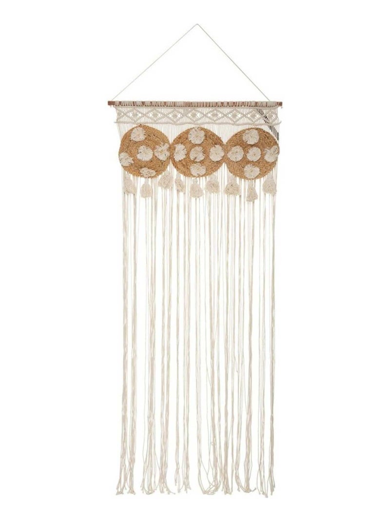 Rideau fil macramé jute 90x200 Beige - Kiabi