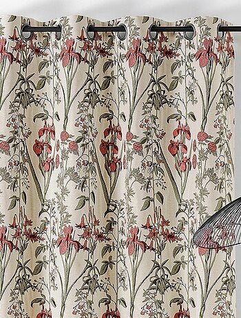 Rideau fleur d'Iris poly-coton