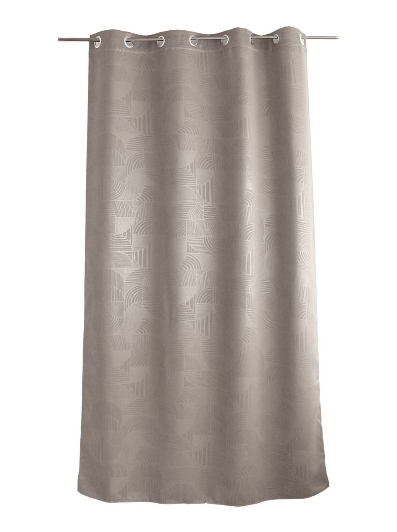 Rideau frappé occultant SIGNATURE Beige - Kiabi