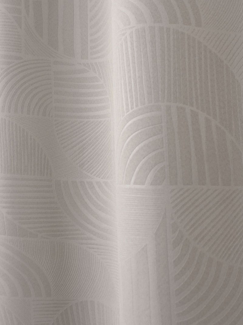 Rideau frappé occultant SIGNATURE Beige - Kiabi