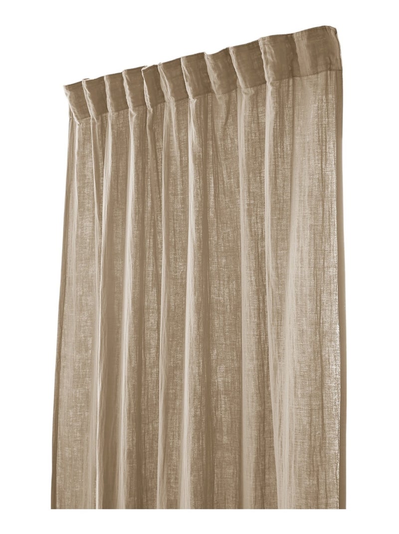 Rideau galon fronceur Collection Gaia Beige foncé - Kiabi