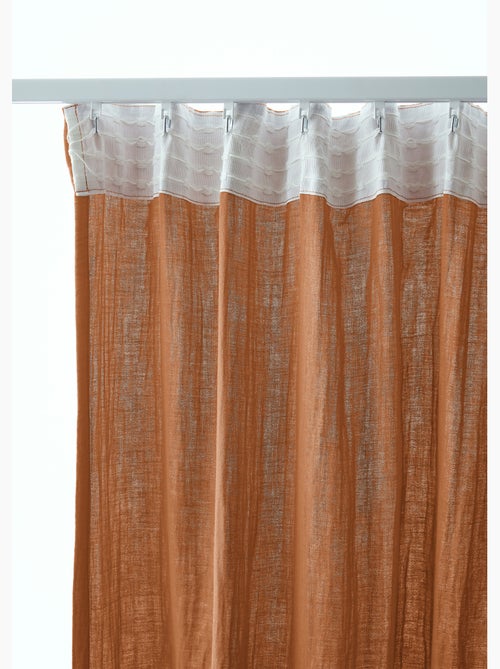 Rideau galon fronceur – double gaze de coton gaïa - Kiabi Rideau galon fronceur – double gaze de coton gaïa - Kiabi