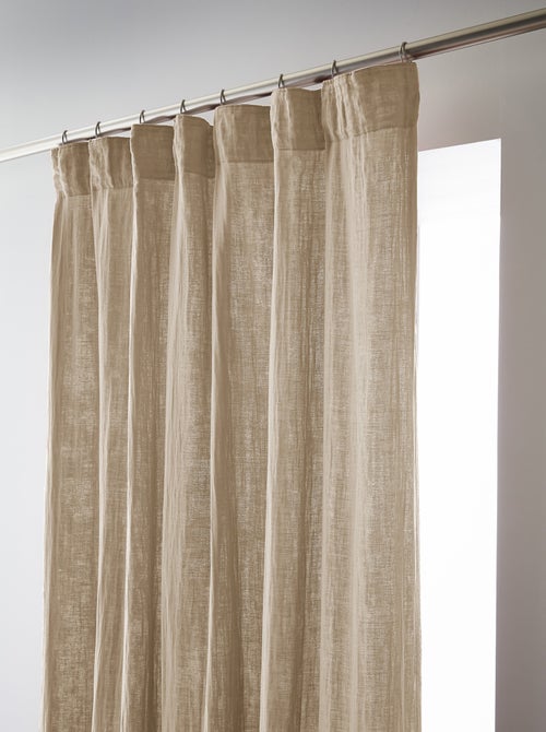Rideau Galon Fronceur – Double Gaze de Coton Gaïa - Kiabi