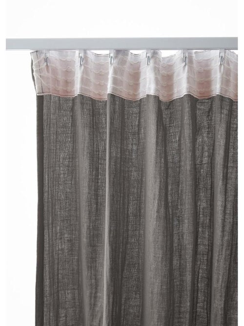 Rideau Galon Fronceur – Double Gaze de Coton Gaïa - Kiabi Rideau Galon Fronceur – Double Gaze de Coton Gaïa - Kiabi
