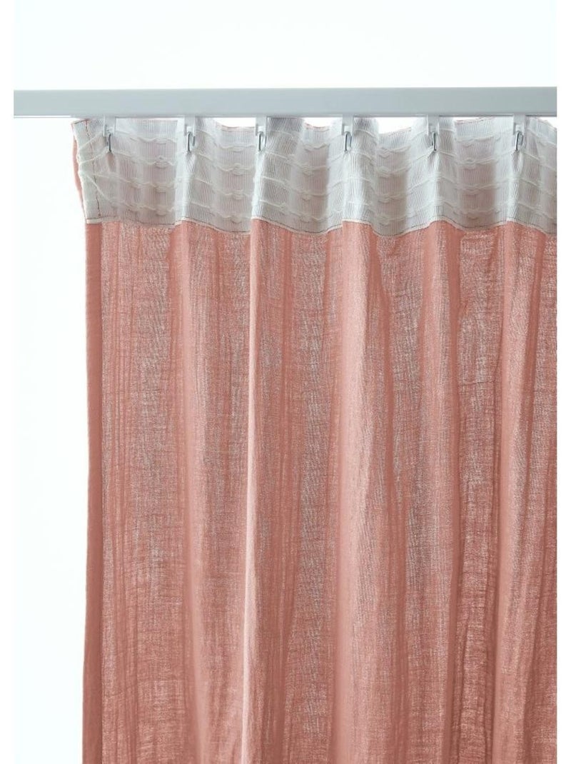 Rideau galon fronceur – double gaze de coton gaïa Peche - Kiabi