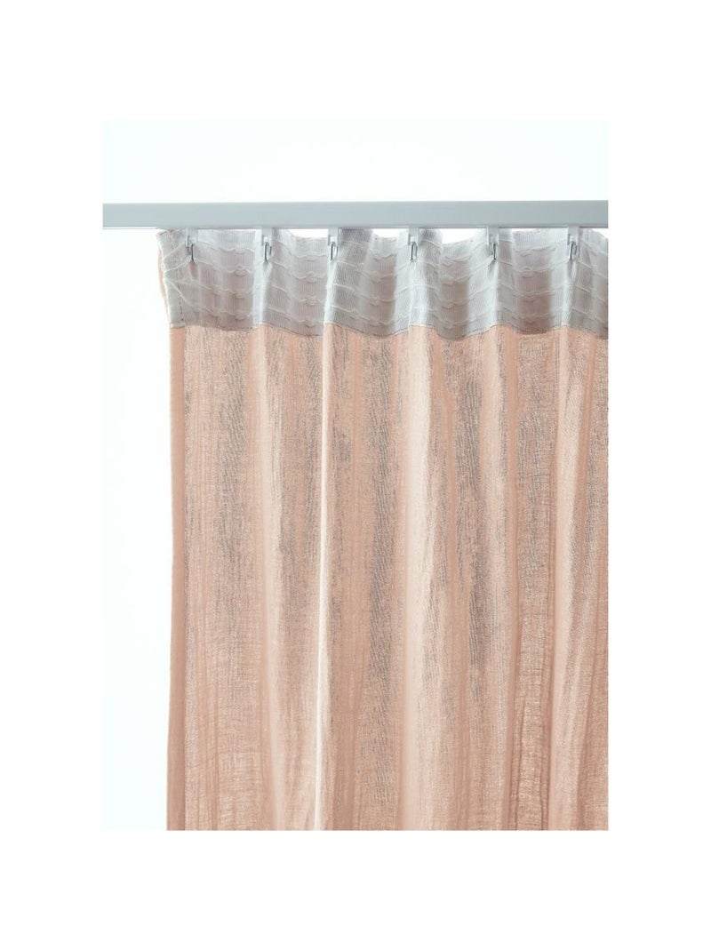 Rideau Galon Fronceur – Double Gaze de Coton Gaïa Rose clair - Kiabi