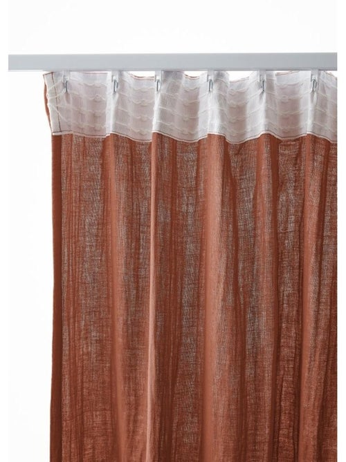 Rideau Galon Fronceur – Double Gaze de Coton Gaïa - Kiabi Rideau Galon Fronceur – Double Gaze de Coton Gaïa - Kiabi