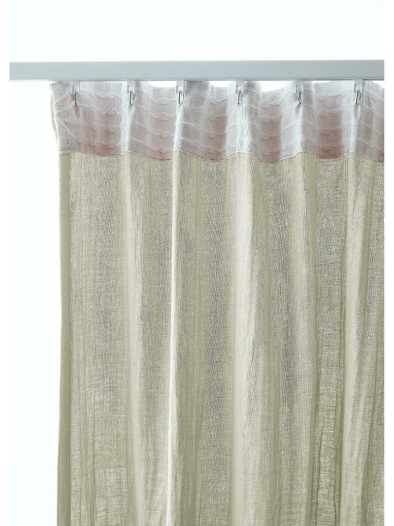 Rideau Galon Fronceur – Double Gaze de Coton Gaïa Vert d'eau - Kiabi