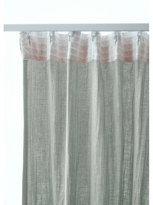 Rideau Galon Fronceur – Double Gaze de Coton Gaïa - Kiabi