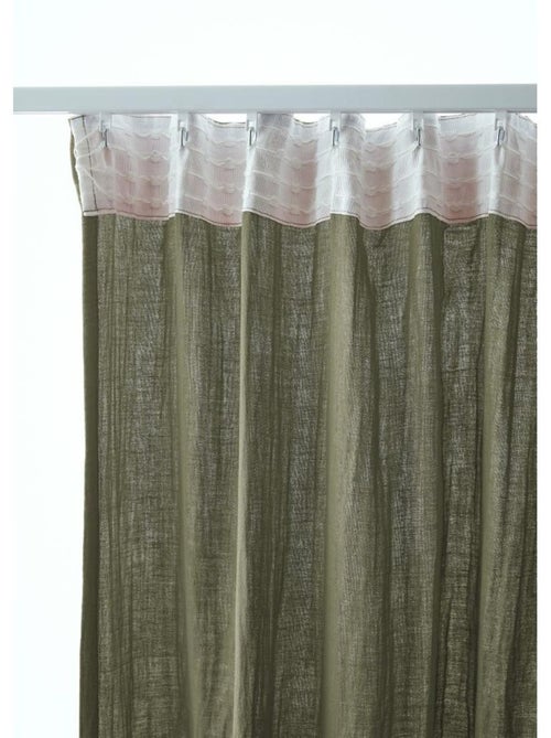 Rideau Galon Fronceur – Double Gaze de Coton Gaïa - Kiabi
