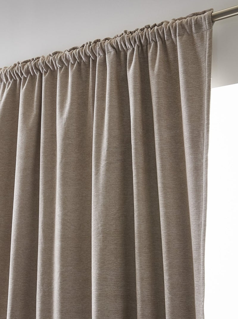 Rideau galon fronceur occultant polaire Bjorn - Terre de Nuit Beige - Kiabi