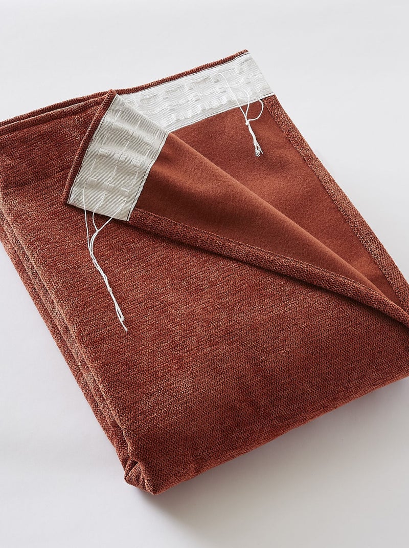 Rideau galon fronceur occultant polaire Bjorn - Terre de Nuit Terracotta - Kiabi