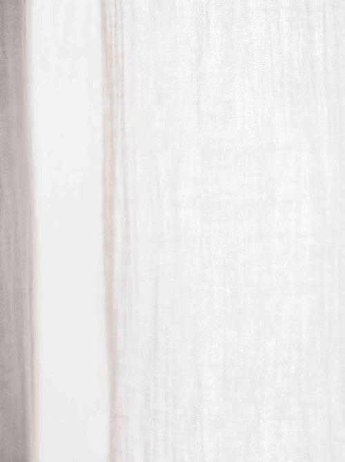 Rideau gaze de coton ajustable - Terre de Nuit - Kiabi