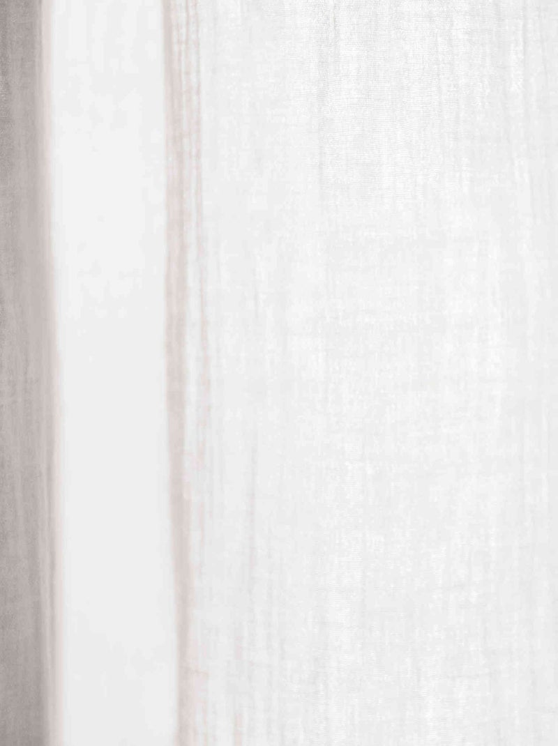 Rideau gaze de coton ajustable - Terre de Nuit Blanc - Kiabi