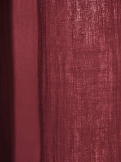 Rideau gaze de coton ajustable - Terre de Nuit - Kiabi