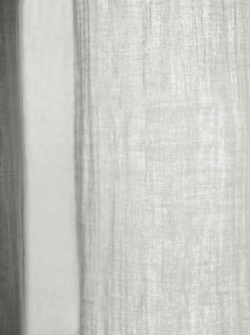 Rideau gaze de coton ajustable - Terre de Nuit - Kiabi