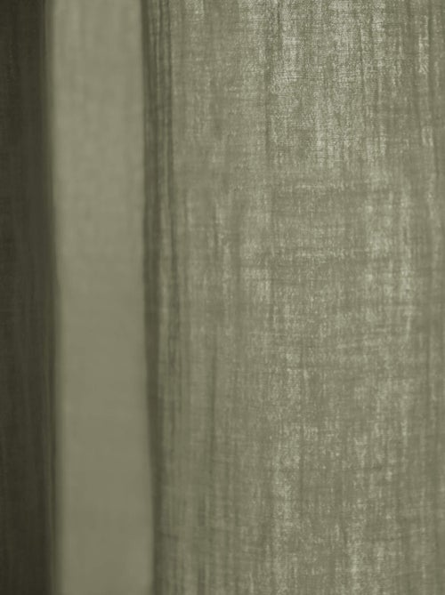 Rideau gaze de coton ajustable - Terre de Nuit - Kiabi