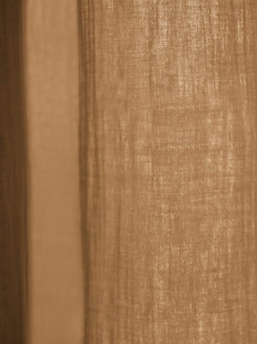 Rideau gaze de coton ajustable - Terre de Nuit - Kiabi