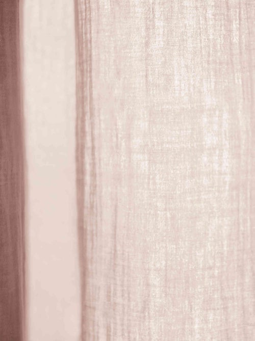 Rideau gaze de coton ajustable - Terre de Nuit - Kiabi