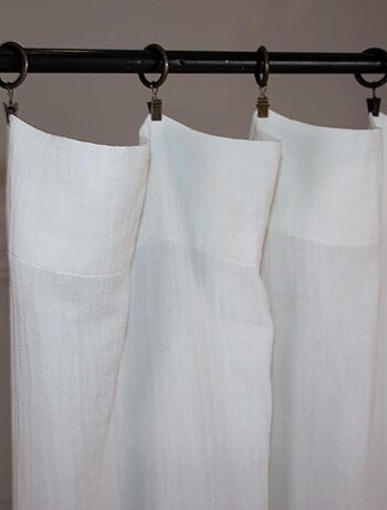Rideau gaze de coton ajustable