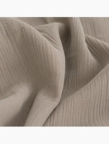 Rideau gaze de coton ajustable finition bourdon