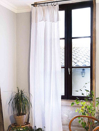 Rideau gaze de coton ajustable (lot de 2) - Terre de Nuit