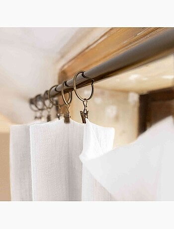 Rideau gaze de coton ajustable (lot de 2) - Terre de Nuit