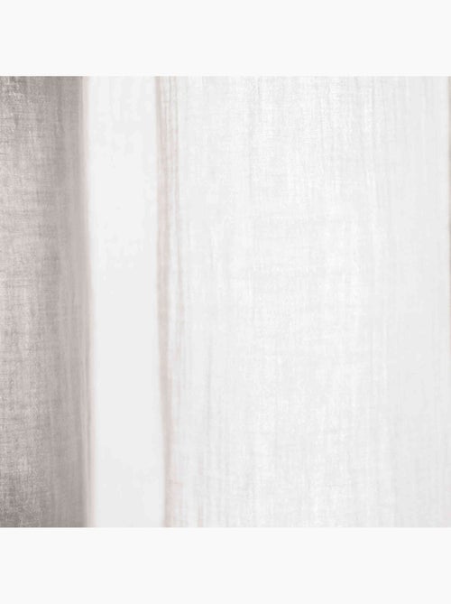 Rideau gaze de coton ajustable (lot de 2) - Terre de Nuit - Kiabi