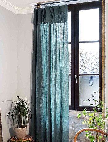 Rideau gaze de coton ajustable (lot de 2) - Terre de Nuit